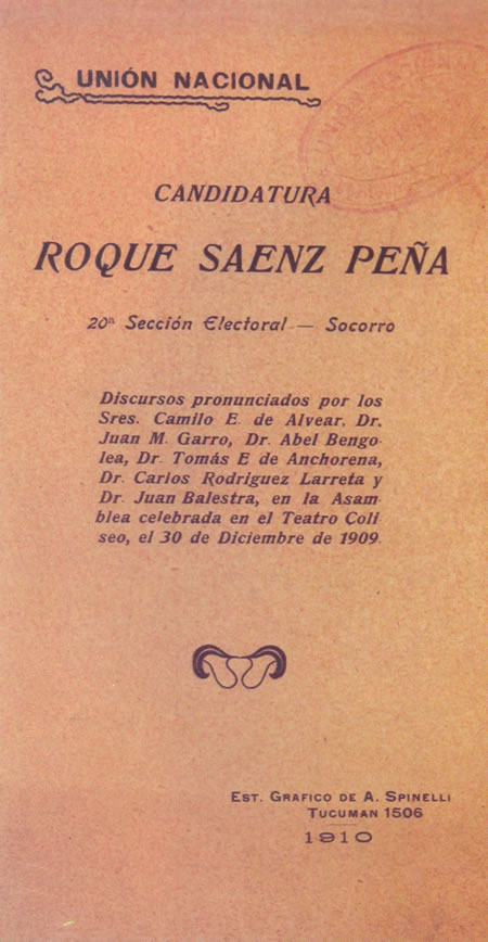 discurso de saenz Peña